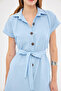 BabY Blue Short Sleeve Shirt Dress - Belted, ARM-19Y 001068 - 2