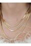 Stainless Stainless Steel Triple Italian Chain Necklace