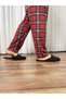 Men's Pocketless Elastic Waist Pajama Bottoms Sweatpants New Red - 8