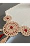 Hand-Knitted Cream Linen Fabric Tasseled Table Runner 40x120 cm - 4