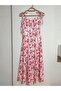 Women's Rope Strap Gloped Lined Floral Maxi Dress - 5