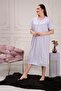 Mother, Hospital Nightgown, Short Sleeve, Oversized, Comfortable Fit, 2 Buttons - 4