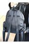 Samılon Multi-Pocket Wash Leather Women's Black Backpack - 5
