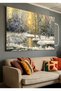 Snow Elegance Winter Landscape Decorative Canvas Painting