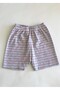 Baby Pajama Set Short Sleeve Shorts Pink Line Pattern Printed Grimelange Newborn Children's Pajamas - 5