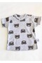 Baby Pajama Set Short Sleeve Shorts Gray Teddy Bear Pattern Printed Grimelange Newborn Kids Pajamas - 5
