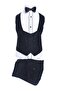 Black Lapel 8 Piece Kids Tuxedo Suit - 6