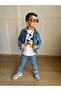 Star Gogo Kids Boy's Back Printed Jeans Jacket, Trousers and Badi Set