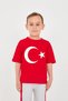 Unisex Kids' Oversize T-Shirt with Turkish Flag Print
