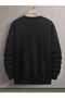 Michelangelo Lightning Sweatshirt - Black Printed Oversize Hooded Crew Neck - 2