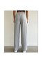 Women's Black Striped 2 Thread Wide Leg Sweatpants - 4