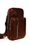 Body Bag Cross Chest and Backpack with Headphone Outlet - Genuine Leather - 2