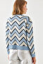 Women's Baby Blue Jacquard Sweater 20246207 - 4