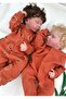 2-Pack Cotton Baby Sleeping Bag with Footies, Corded Fabric Stretchy Fabric, Terracotta Color Lion Design