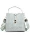 Women's Smoked Lock Detailed 3 Compartment Hand and Shoulder Bag 2055MH