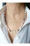 Pearl Detailed Design Black Necklace 50 cm - 4