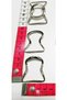 Belt Buckle - Metal- Interlocking - Small - 4 Pieces - Nickel Color - 2