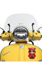 Cool Teddy Bear with Red Coat Sticker Car, Motorcycle, Helmet, Laptop, Glass Sticker 14X12 cm - 2