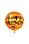 Halloween Written Round Foil Balloon with Spider 45 cm