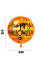 Halloween Written Round Foil Balloon with Spider 45 cm - 2