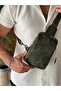 Men's Shoulder Bag Cross Chest and Backpack Body Bag Green Vegan Leather Etn-72-Y - 5