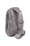Men's Shoulder Bag Cross Chest and Backpack Body Bag Gray Vegan Leather Etn-72-G - 6