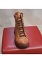 Women's Genuine Leather Orthopedic Non-Slip Waterproof Expandable Rubber Laced Tan Casual Boots - 5