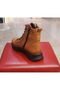 Women's Genuine Leather Orthopedic Non-Slip Waterproof Expandable Rubber Laced Tan Casual Boots - 7