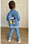 Star Gogo Kids Boy's Back Printed Jeans Jacket, Trousers and Badi Set - 3