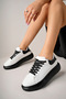 Casuallt101 White Back Black St Women's Casual Shoes - 2