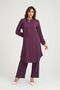 Women's Woven Crinkle Wrapped Fabric Bottom Top Set