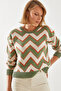 Women's Green Jacquard Sweater 20246207