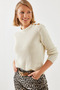 Women's Cream Knitwear Sweater 20246183
