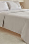 Lavin 100% Cotton Double Duvet Cover Set Stone - 2