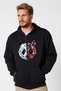 Unisex black cardigan panda printed cardigan zipper hooded jacket colorful panda printed cardigan - 2