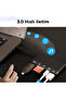 NK-1048HD 6in1 USB + Type-C + Lightning + SD-TF قارئ بطاقات محول أسود - 4