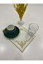 6 Pieces of Linen Fabric Embroidered Coffee Side Cocktail Napkin & Coasters