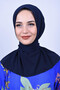 Snap Fastener Bonnet Hijab Swimsuit Top Matching Sea and Pool Bonnet Hijab Navy Blue