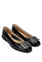 Women's Genuine Leather Black Patent Leather Ballet Shoes - 2