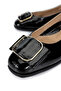 Women's Genuine Leather Black Patent Leather Ballet Shoes - 3