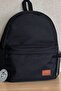 Unisex Black Backpack with Water-Repellent Repellent Fabric, School Bag, Travel Bag, 40x30x15cm, 18lt - 7