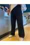 Black Men's Straight Leg Loose Fitting Comfortable Wear Sweatpants