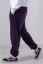 Women's Men's Purple Pocketed Elastic Leg Fleece Sweatpants - 5