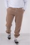 Women's Men's Brown Pocket Fleece Sweatpants with Elastic Legs - 3
