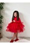 Girl's red tutu evening dress with butterfly - 6