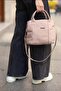 Women's Unigue Written Canvas Fabric Adjustable Strap Zippered Hand, Arm and Shoulder Bag