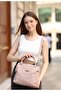Women's Unigue Written Canvas Fabric Adjustable Strap Zippered Hand, Arm and Shoulder Bag - 2