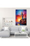 Galata Tower Canvas Painting - Galata Tower Canvas Painting, Colorful Sky, Wall Painting - 2