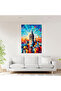 Galata Tower Patterned Canvas Print - 2