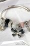 Butterfly Detailed Zircon Stone Charm Bracelet - 4